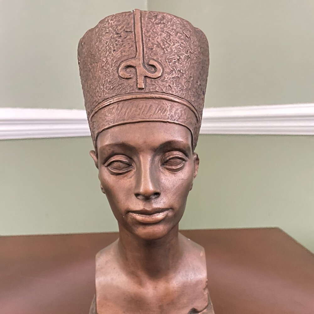 Egyptian Queen Nefertiti Mid Century Bust by Austin Productions, Inc. 1961